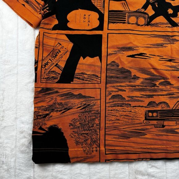 Lacoste Live x Osamu Tezuka Polo Shirt Size 4* Allover Print Orange Preppy Rare - Picture 11 of 16